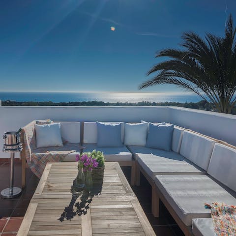 Admire the Alboran Sea from the comfortable sofa on the rooftop terrace, and while away the hours as the sun sets