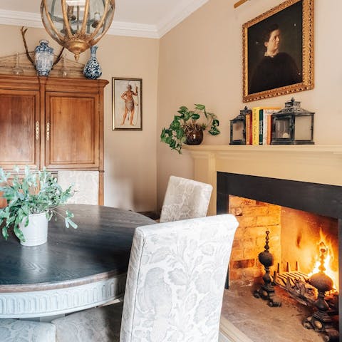 Gather for fireside dinners in a Grade II-listed cottage