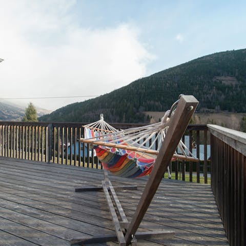 Spend warm afternoons snoozing in the hammock on your terrace
