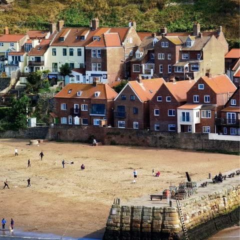 Start your mornings with a stroll along Whitby Beach, just two minutes from your doorstep