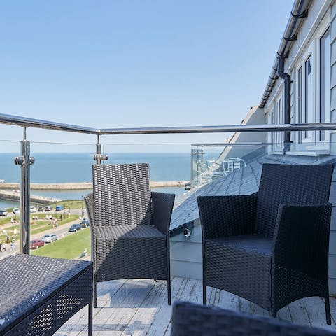 Look forward to sipping your morning coffee on the balcony