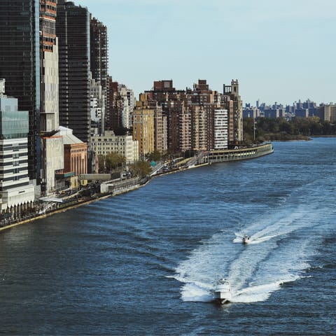 Start your day by jogging along the nearby East River Esplanade