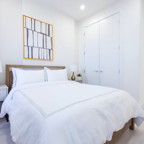Wake up refreshed after a good night's sleep in the cosy beds