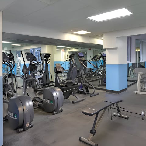 Squeeze in a workout in the on-site gym
