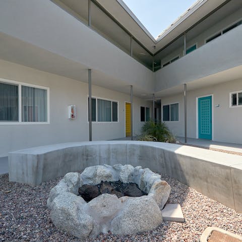 Spend quiet evenings around the communal fire pit