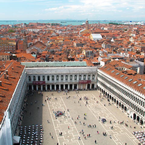 Meander around stunning Piazza San Marco, just moments from the home
