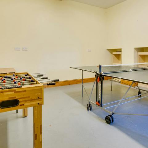 Challenge your friends and family in the games room