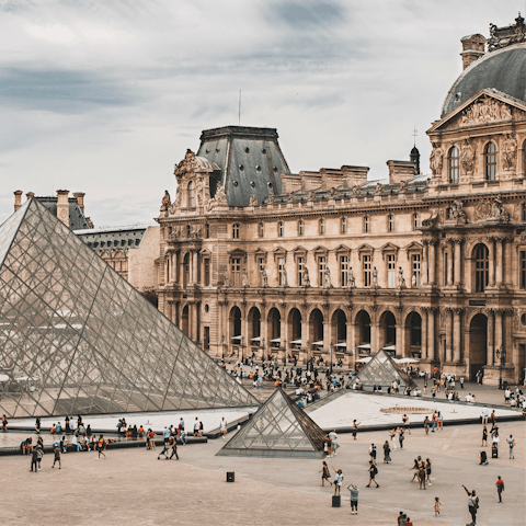 Hop on the metro and visit the Louvre in about fifteen minutes