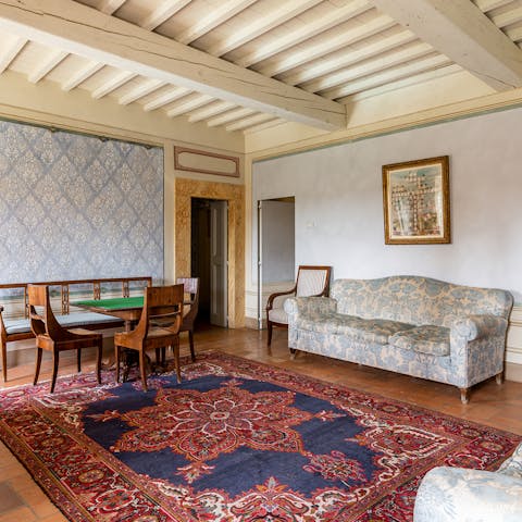Relax or play cards in one of the traditional sitting rooms