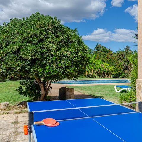 Get competitive and play a round or two of ping pong