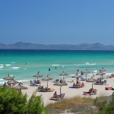 Spend the day at Playa de Muro beach – alternatively the beach at Can Picafort is only 3km away