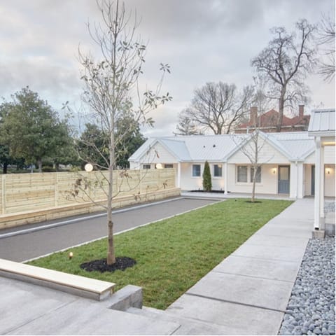 Challenge your neighbourhood to a game of bocce ball in the communal courtyard