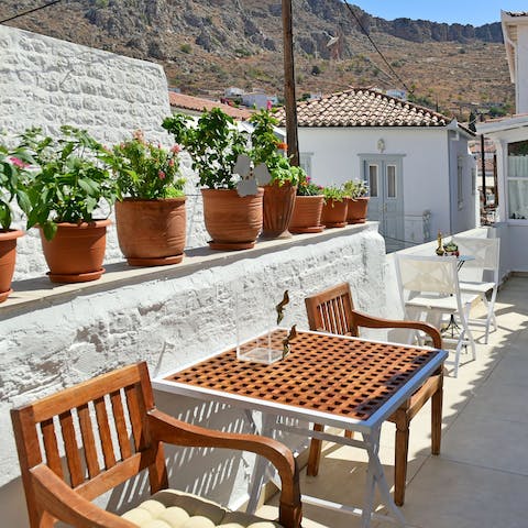 Spend slow mornings relaxing on the terrace 