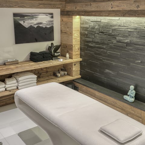 Pamper yourself in the massage room after a day on the slopes