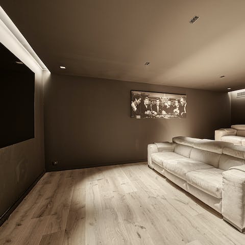 Seclude yourselves away in the dedicated cinema room