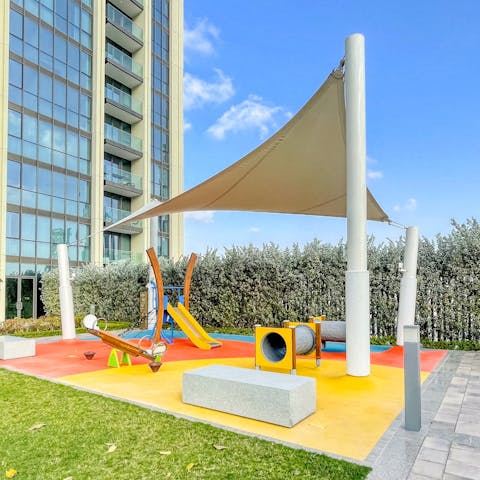 Let the little ones have fun in the outdoor play area 