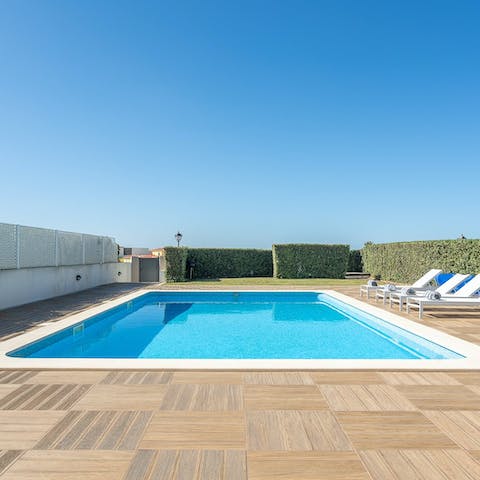 Cool-off from the afternoon heat with a dip in the private pool