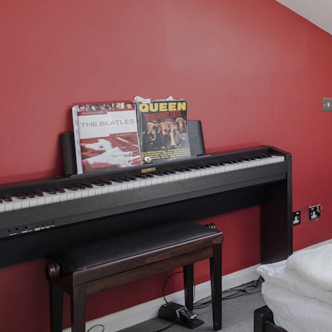 Play some Beatles songs at the piano in one of the bedrooms