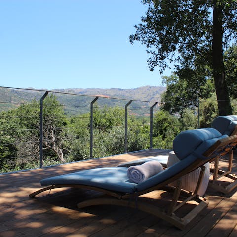 Admire the views over the mountains and the Keritis river 