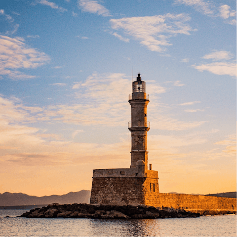 Explore the Venetian architecture of Chania, a short drive away