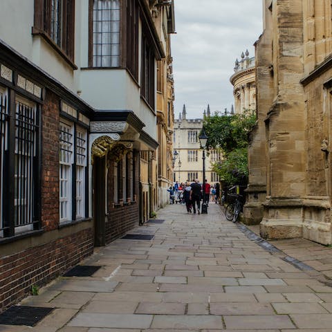 Explore the town of Oxford, only a twenty–five–minute drive away