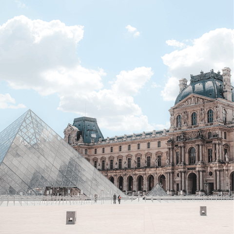 See some of the most famous artworks in existence at the Louvre,  a quarter of an hour's walk
