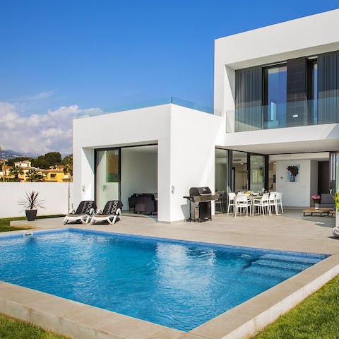 Cool off in the sleek modern pool