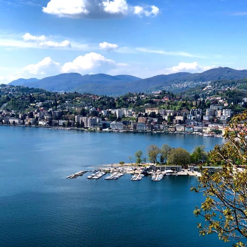 Stay in picture-perfect Lugano and reach the lake in twenty-minutes on foot