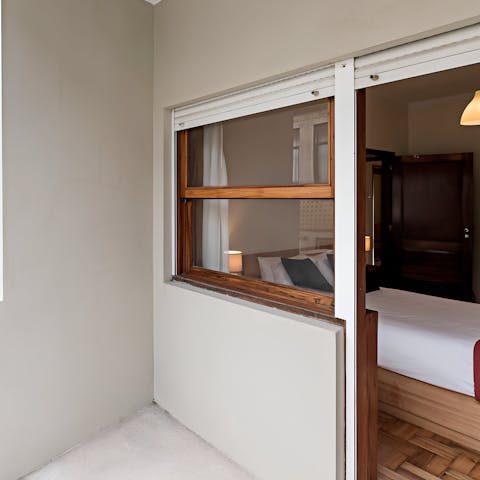 Step onto the balcony after a peaceful sleep in the comfortable bed