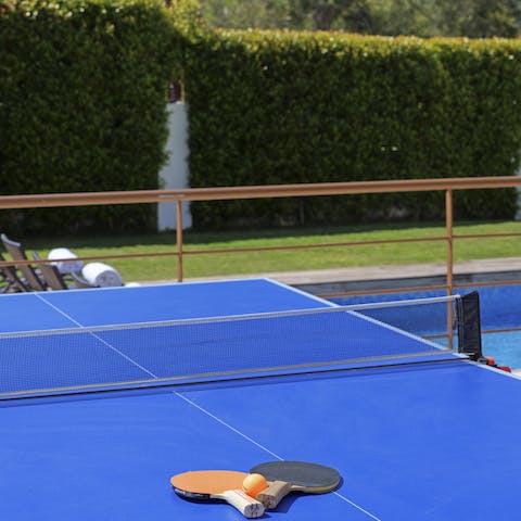 Challenge someone to a game of ping pong