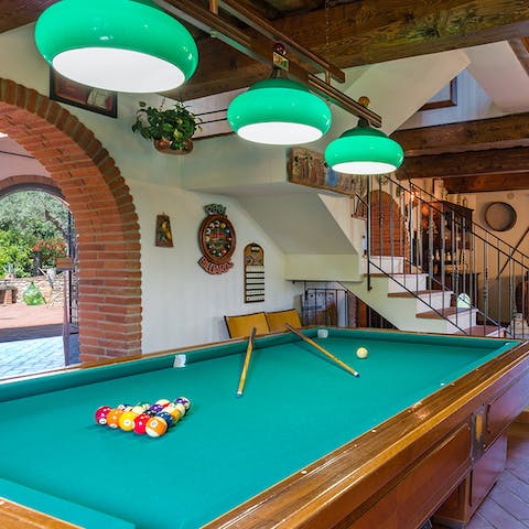 Challenge friends and family to a game (or two) of pool
