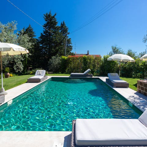 Guests enjoyed relaxing in the beautiful garden and on the terrace.