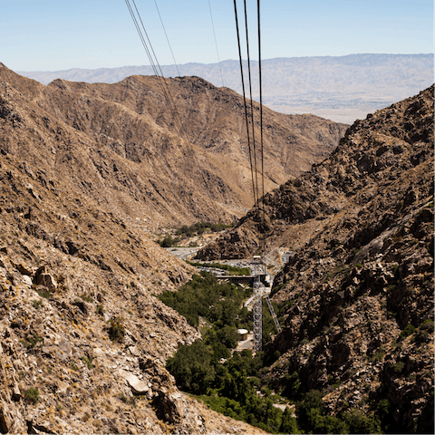 Scan the remarkable Palm Springs landscape from the Aerial Tram, just a fifteen-minute drive away