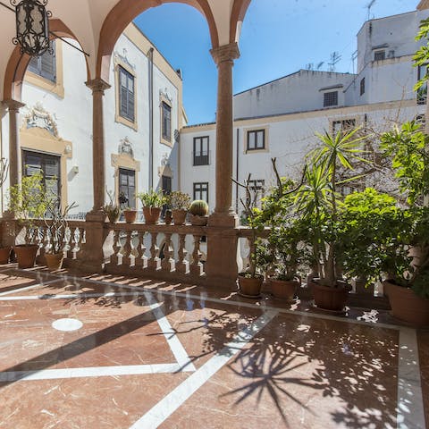 Step outside and feel transported to 17th century Italy from the balcony 