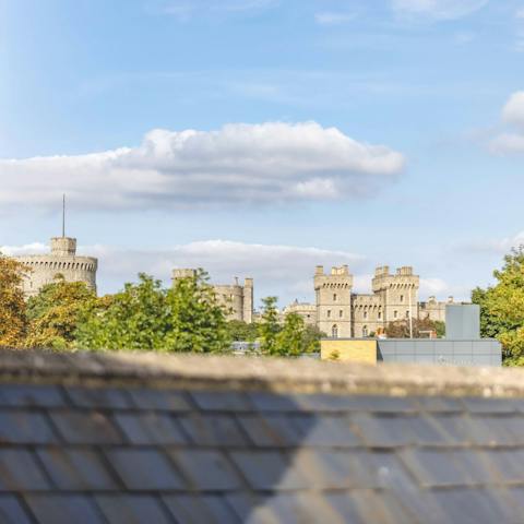 Admire the views over the rooftops to Windsor Castle
