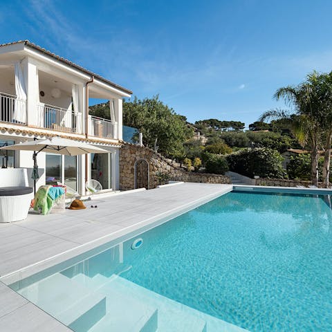 Cool off in the Sicilian heat with a refreshing swim in the private pool