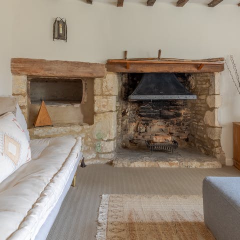 Keep cosy and gather around the fireplace after a long day of exploring