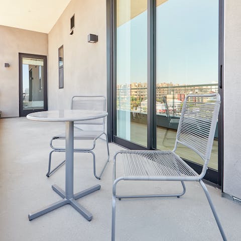 Enjoy your own private outdoor space on the balcony
