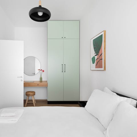 Sleep soundly in modern, comfortable bedrooms