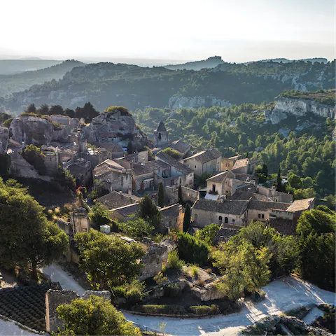 Visit medieval Les Baux-de-Provence – a thirty-minute drive away