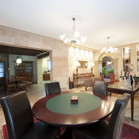 Set up a few rounds of poker in the grand parlour room