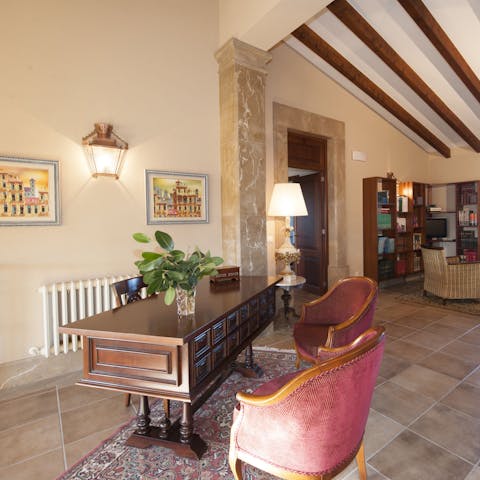 Catch up on work in the dedicated office