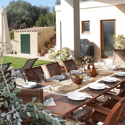 Have alfresco meals under the shade of the terrace