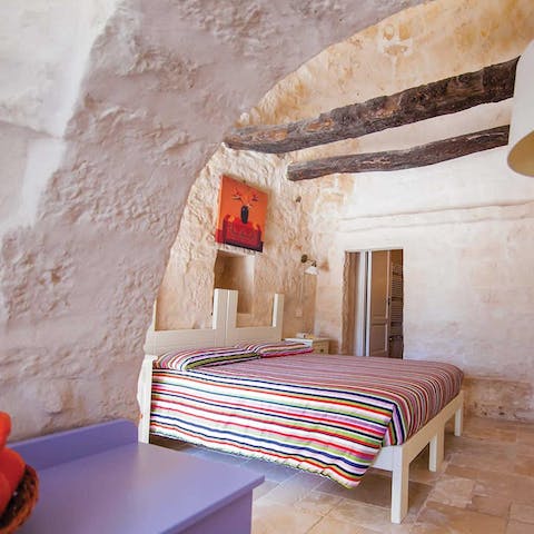 Cool off in the air-conditioned stone interior