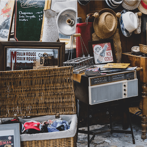 Hit the markets of Rue Clerc for vintage finds –⁠ just a five-minute walk away