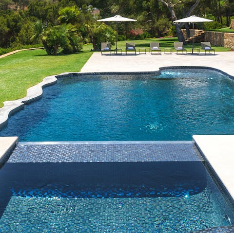 Take a dip in the refreshing swimming pool 