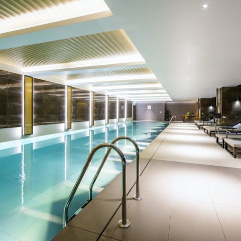 Go for a dip in the building's communal swimming pool