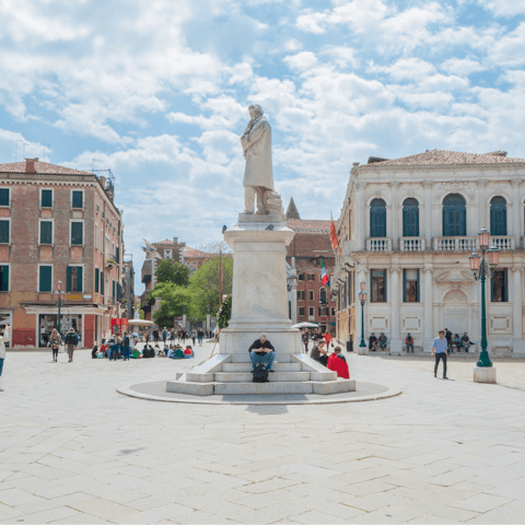 Visit the local neighbourhood of Campo Santo Stefano 