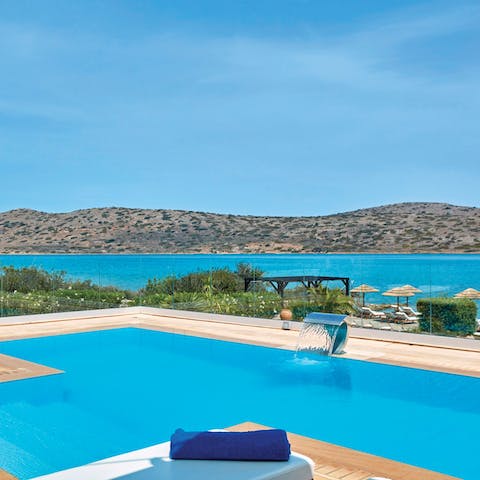 Cool off from the Cretan sun in the gorgeous pool