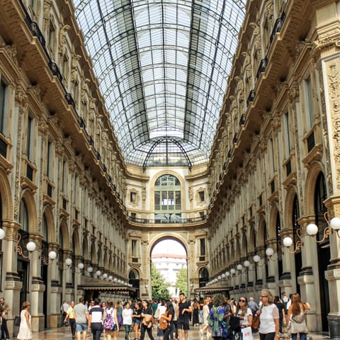 Splash the cash at Galleria Vittorio Emanuele – within walking distance